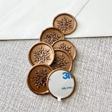 "Antique Gold Snowflake wax seal sticker | Set of 10" - Wax Seals in gold by Maria Ferrer G.