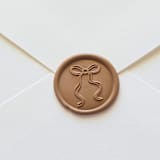 "Long-tailed Bow- Mocha -  Hand-crafted Wax Seals- Set of 25" - Wax Seals in brown by Inkspiringletters