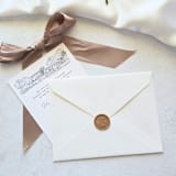 "Long-tailed Bow- Mocha -  Hand-crafted Wax Seals- Set of 25" - Wax Seals in brown by Inkspiringletters