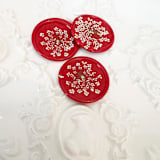 "Queen Anne's Lace Wax Seal in Red | Pack of 10" - Wax Seals in red by Caitlin Home