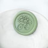 "Flower Bicycle Wax Seal, Pack of 10, Customizable Color" - Wax Seals in white by Abby Choi