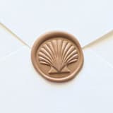 "Modern Seashell- Mocha -  Hand-crafted Wax Seals- Set of 25" - Wax Seals in brown by Inkspiringletters