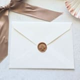 "Modern Seashell- Mocha -  Hand-crafted Wax Seals- Set of 25" - Wax Seals in brown by Inkspiringletters