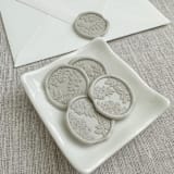 "Linen warm nude roses wax seal stickers | Set of 10" - Wax Seals in natural by Orchid Studio