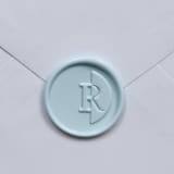 "Customizable Color "R" Monogrammed Self-adhesive Wax Seals, Set of 5" - Wax Seals in multicolorassorted-colors by MC silverlinings