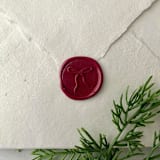 "Burgundy Holiday Bow Wax Seal - Set of 10" - Wax Seals in red by Honey Silks Co