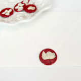 "White Hydrangea Wax Seal in Red | Pack of 10" - Wax Seals in red by Caitlin Home