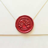 "Wreath - Customizable Color- Set of 25 Hand-crafted Wax Seals" - Wax Seals in red by Inkspiringletters