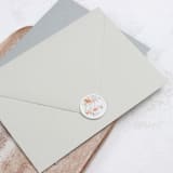 "Orange Floral Happy Holiday Wax Seals | Set of 25" - Wax Seals in orange by Clove and Cedar Design