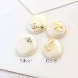 "Natural Pearl White Hand-crafted Wax Seals with Gold/Silver Leaf- Set of 25" - Wax Seals in white by Inkspiringletters