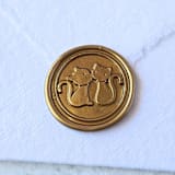 "Kissing Cats- Customizable Color- Set of 25 Hand-crafted Wax Seals" - Wax Seals in multicolor by Inkspiringletters