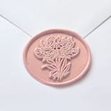 "Poinsettia Flower- Customizable Color- Set of 25 Hand-crafted Wax Seals" - Wax Seals in multicolor by Inkspiringletters