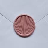 "Customizable Color Shell Self-adhesive Wax Seals, Set of 5" - Wax Seals in gold by MC silverlinings