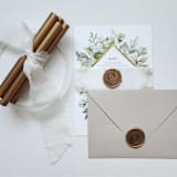 "Customizable Color Shell Self-adhesive Wax Seals, Set of 5" - Wax Seals in gold by MC silverlinings