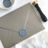 "Anemone in Dusty Blue Pack of 10" - Wax Seals in blue by Abby Choi