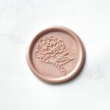 "Peony Wax Seal in Champagne Pack of 10" - Wax Seals in pink by Abby Choi