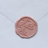 "Customizable Color Lily Self-adhesive Wax Seals, Set of 5" - Wax Seals in white by MC silverlinings