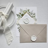 "Customizable Color Lily Self-adhesive Wax Seals, Set of 5" - Wax Seals in white by MC silverlinings
