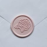 "Customizable Color Rose Head Self-adhesive Wax Seals, Set of 5" - Wax Seals in white by MC silverlinings