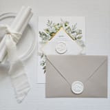 "Customizable Color Rose Head Self-adhesive Wax Seals, Set of 5" - Wax Seals in white by MC silverlinings