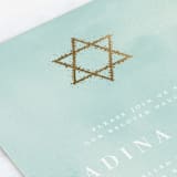 "graceful" - Mitzvah Invitations in Aquamarine by Julia Hall - Detail