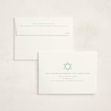 "graceful" - Mitzvah Invitations in Aquamarine by Julia Hall - FREE Recipient Addressing