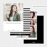 "Classic Monogram" - Mitzvah Invitations in Powder by Stacey Meacham - Back of Card Options