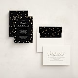 "Simple Confetti" - Mitzvah Invitations in Midnight by Erin L. Wilson - Assembled