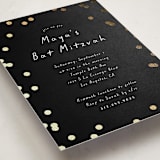 "Simple Confetti" - Mitzvah Invitations in Midnight by Erin L. Wilson - Detail