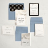 "Fringe Cascade" - Mitzvah Invitations in Cloud by Robert and Stella - Invitation Suite
