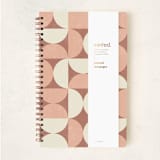 "Geometric Curves" - Notebook in Desert by Kelly Schmidt - Wrap