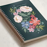 "Gathered Bouquet" - Notebook in Deep Sea by Alethea and Ruth - Binding Detail
