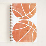"Basketball" - Notebook in Pumpkin by Corinne Malesic - Front