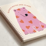 "Beary Much" - Notebook in Ivory by Inkblot Design - Binding Detail