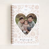 "Heart Florals" - Notebook in Latte by Alethea and Ruth - Front