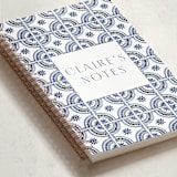 "watercolor tile" - Notebook in Cobalt by Katharine Watson - Binding Detail