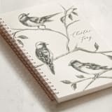 "Birds" - Notebook in Buttercream by Teju Reval - Binding Detail