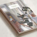 "Morning, Sleepyhead" - Notebook in Cool Grey by Khara Ledonne - Binding Detail
