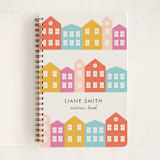 "Little Houses" - Notebook in Persimmon by Amber Barkley - Front