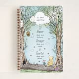 "Disney's Winnie the Pooh in the Wood" - Notebook in Robin’s Egg by Becky Nimoy - Front