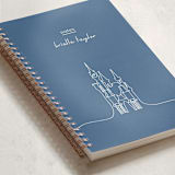 "The Castle from Disney's Cinderella" - Notebook in Midnight by Britt Mills - Binding Detail