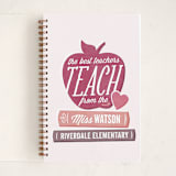 "Teach From The Heart" - Notebook in Rouge by Jessie Steury - Front