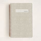 "Minimal Linen" - Notebook in Beige by Susan Brown - Front