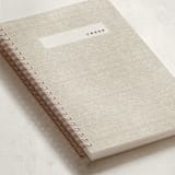 "Minimal Linen" - Notebook in Beige by Susan Brown - Binding Detail
