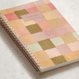 "Checkers" - Notebook in Wheat by Lindsay Megahed - Binding Detail