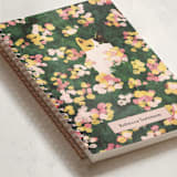 "Flower Meadow Cat" - Notebook in Daffodil by Sabrina Excene - Binding Detail