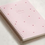 "Little Sweetheart" - Notebook in Strawberry by Angela Garrick - Binding Detail