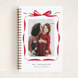 "Bow" - Notebook in Crimson by Olivia Kanaley Inman - Front