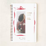 "Bow" - Notebook in Crimson by Olivia Kanaley Inman - Wrap