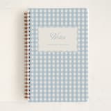 "Scalloped Gingham" - Notebook in Pond by Brianne Larsen - Front
